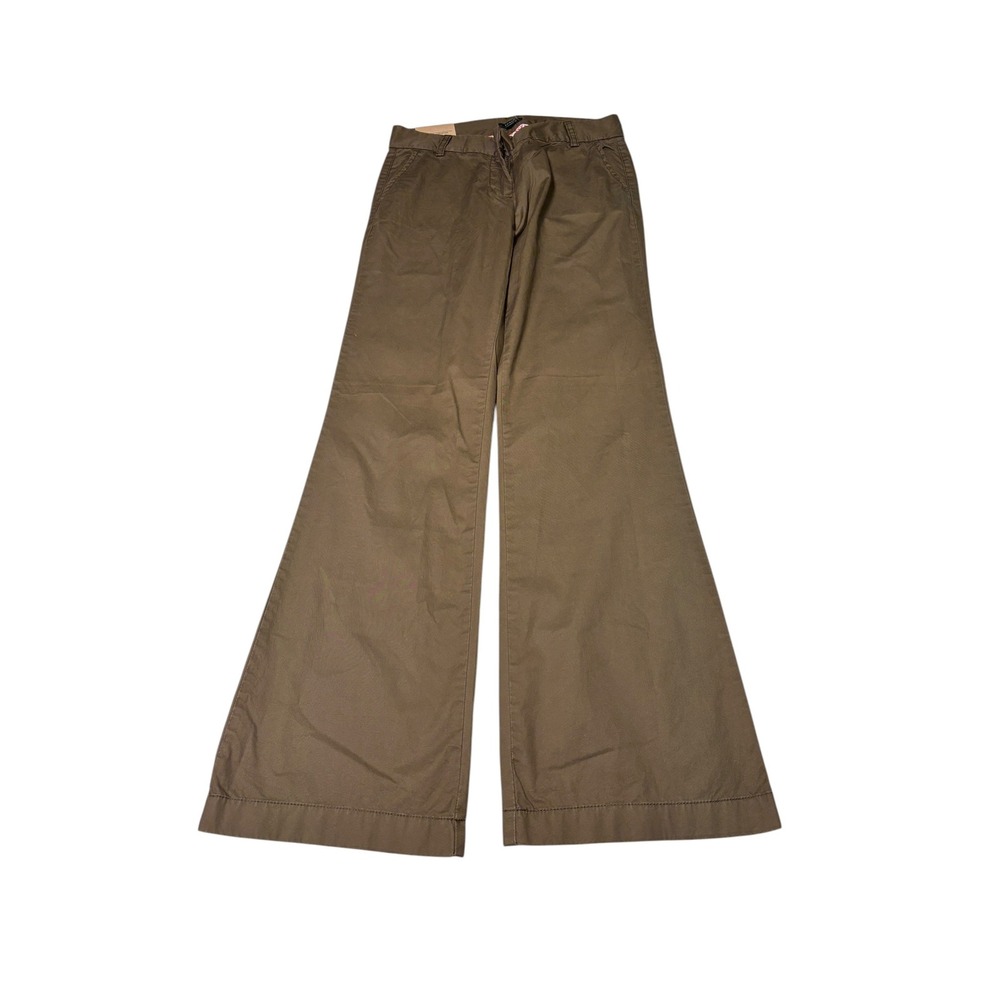 NWT J.Crew Broken-In Chinos Low Fit  Pants Olive Brown Women Sz 2 30X33